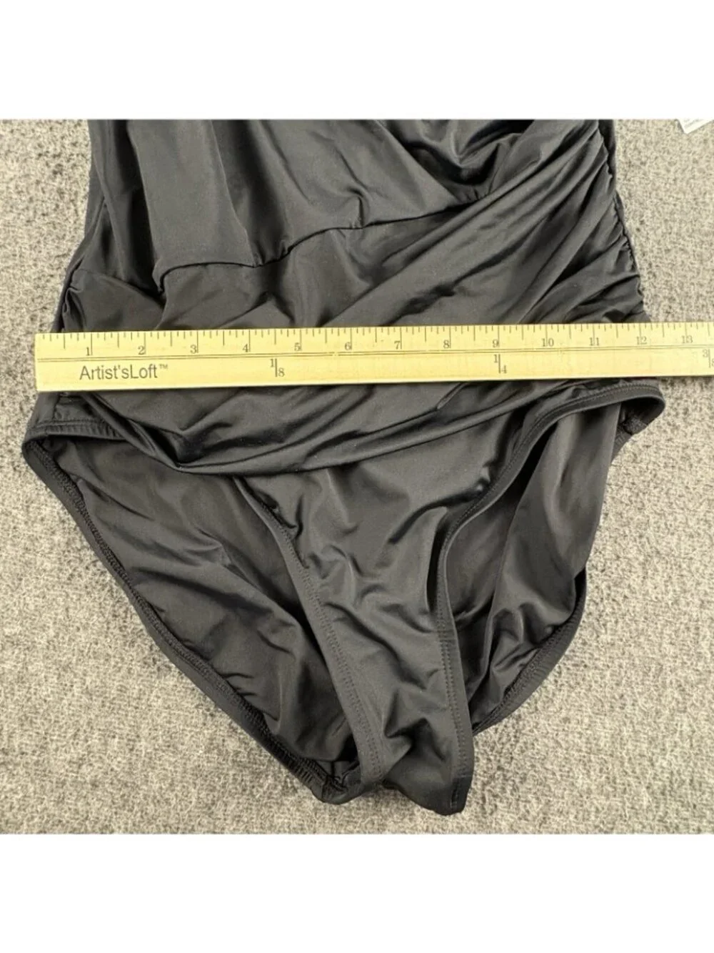 Jantzen Black Tummy Control One Piece Swimsuit Size 10 NWT MSRP $92 JZ23704M